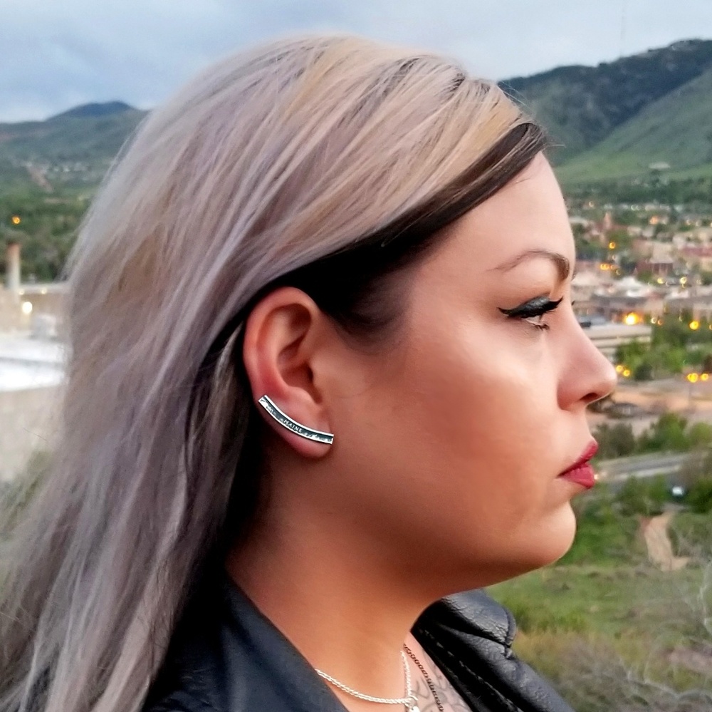 Silver State Quarter Ear Climers